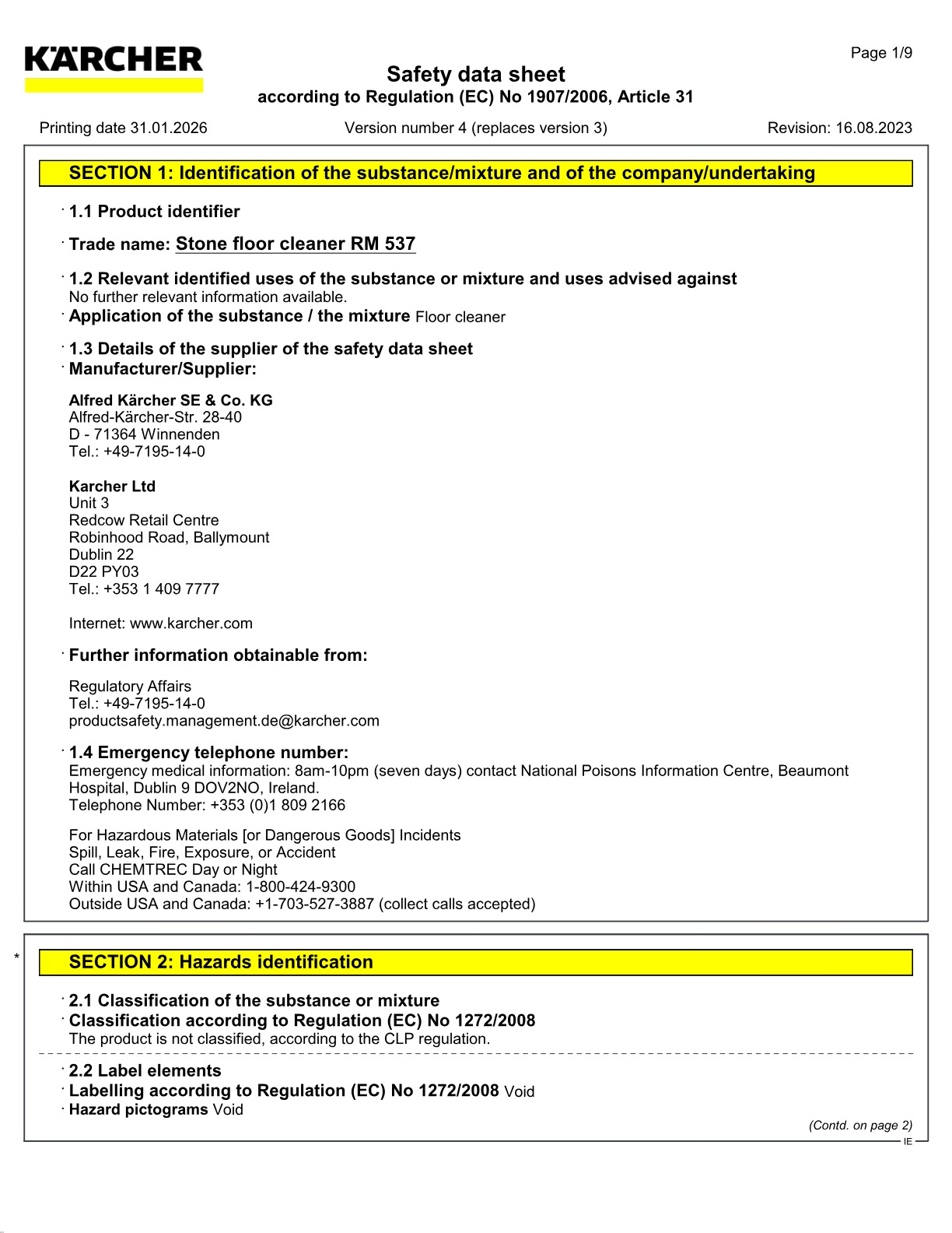 Safety data sheet
