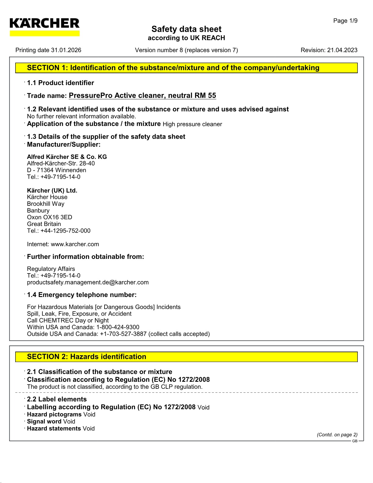 Safety data sheet