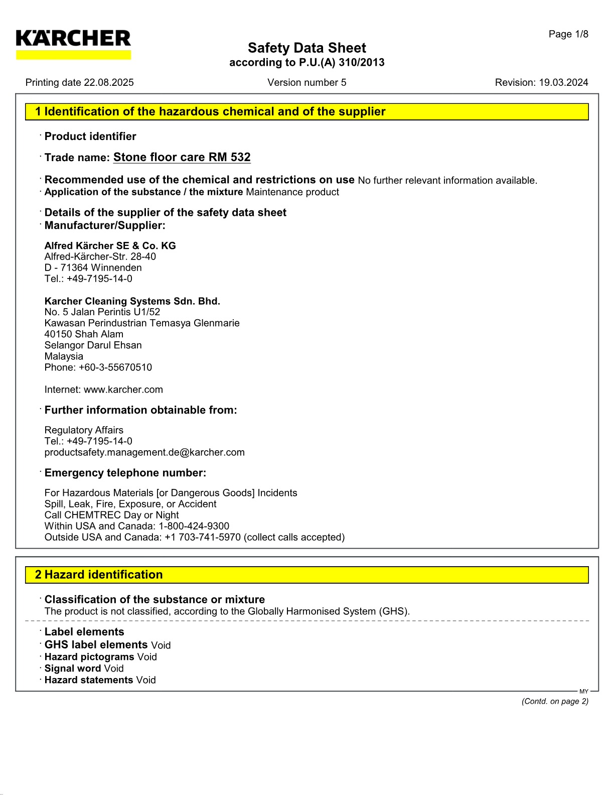 Safety data sheet