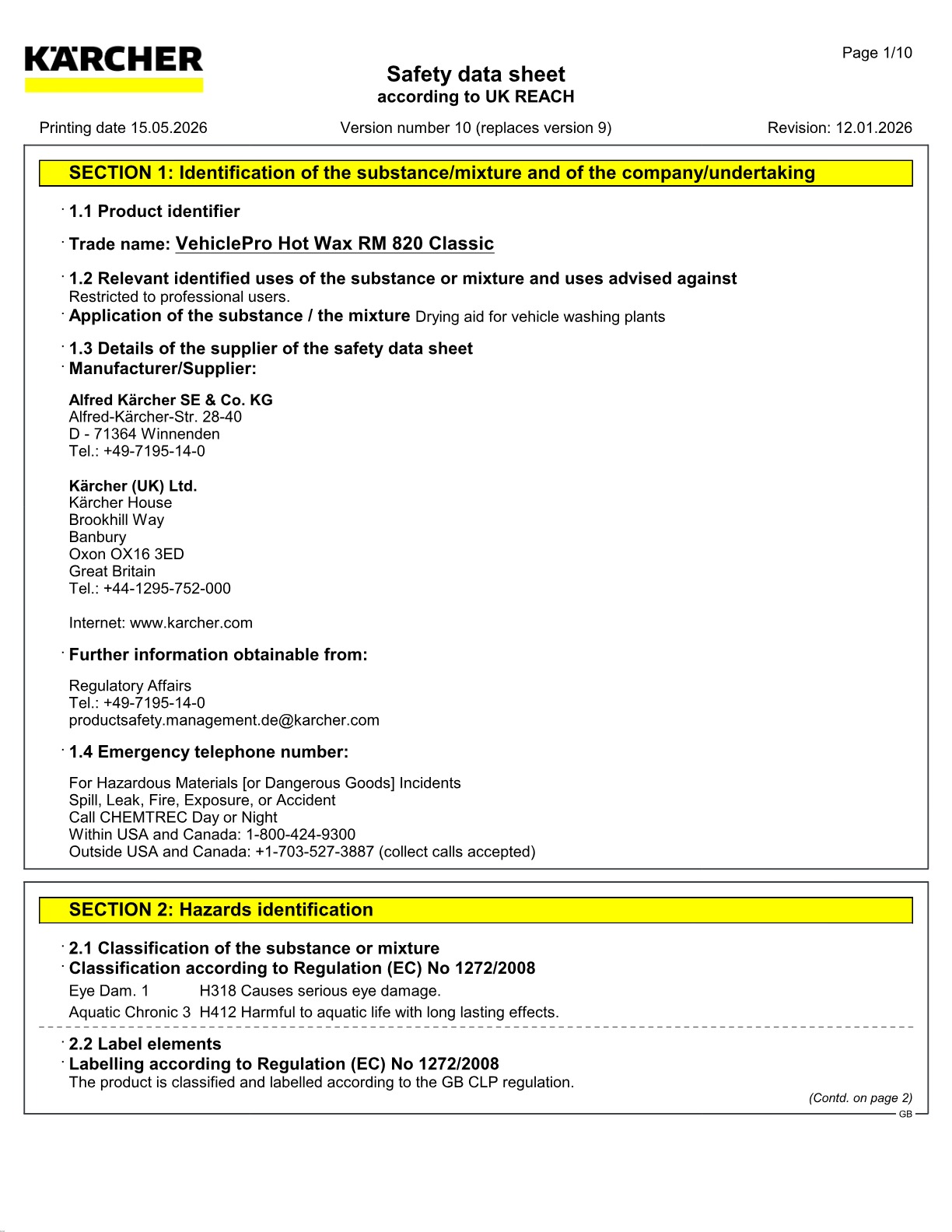 Safety data sheet