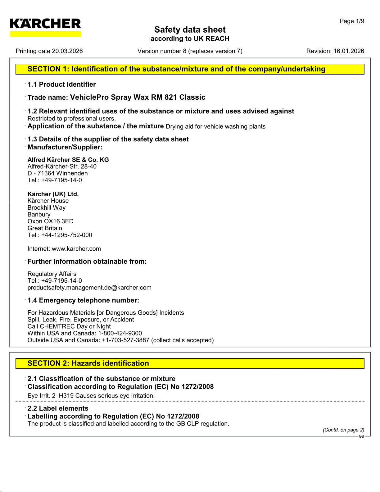 Safety data sheet