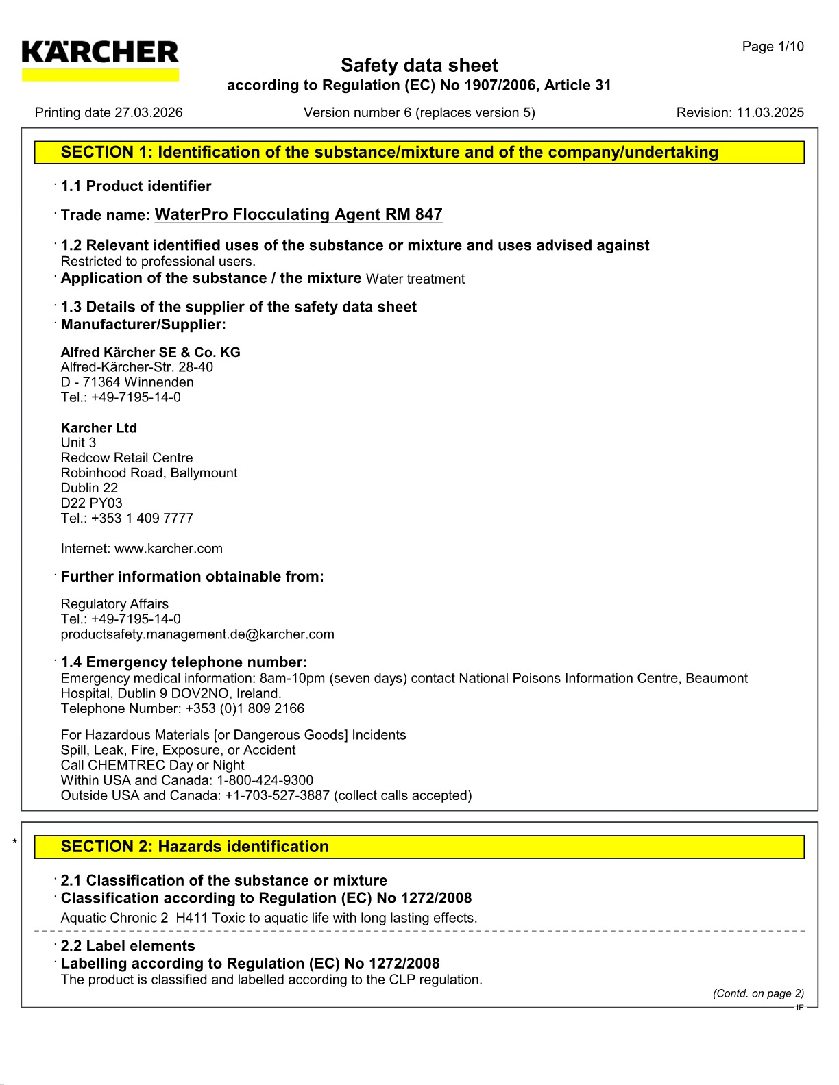 Safety data sheet
