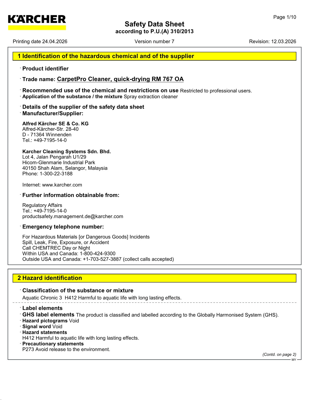 Safety data sheet
