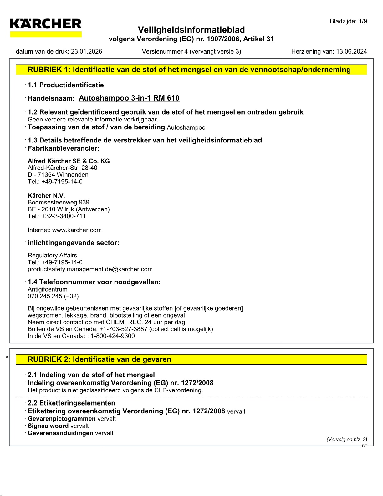 Veiligheidsinformatieblad
