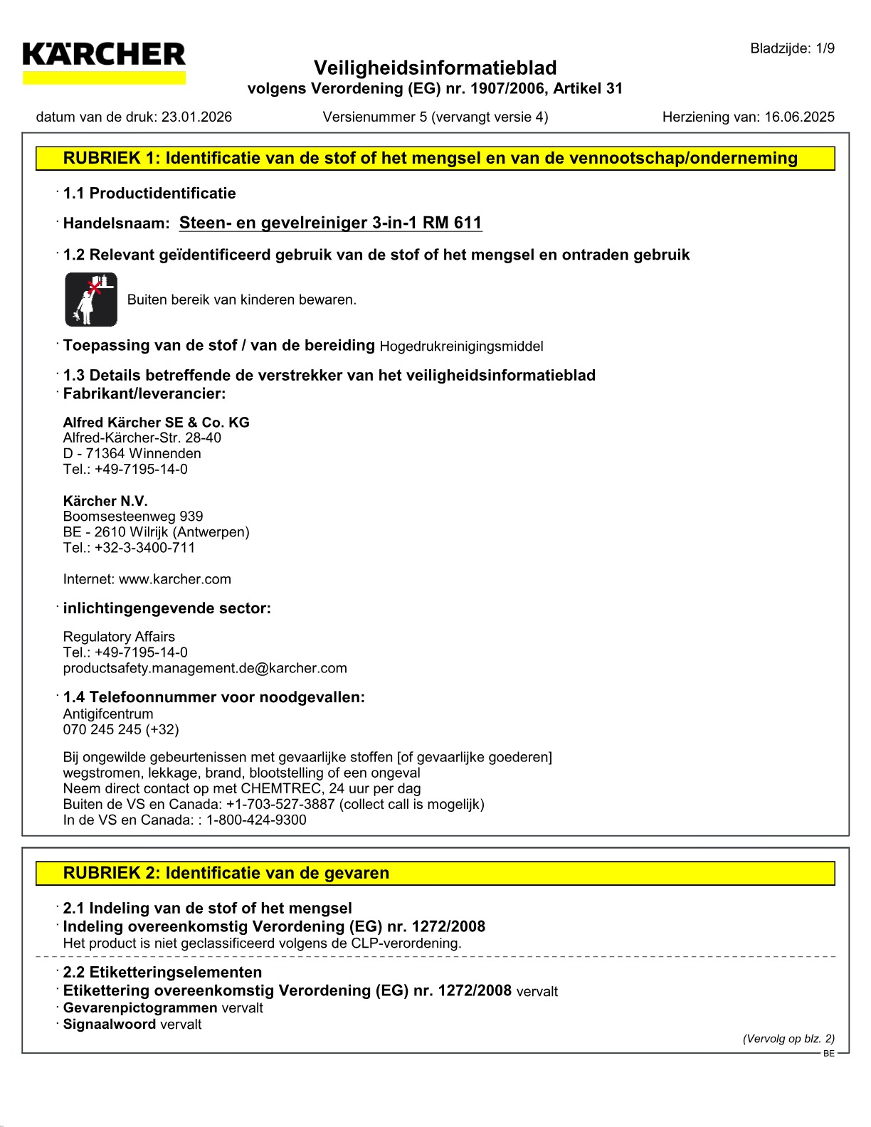 Veiligheidsinformatieblad