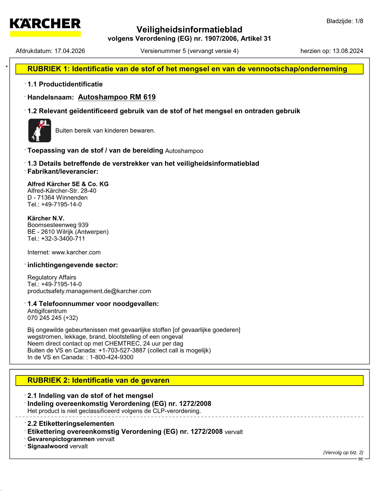 Veiligheidsinformatieblad